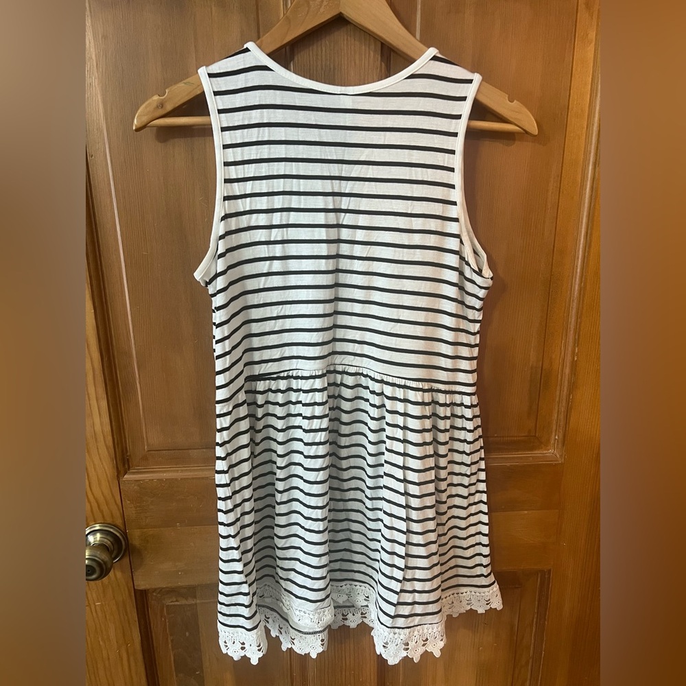 Pinkblush Maternity Black and White Striped Top - Picture 4 of 4